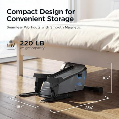 JLL Mini Smart Megnetic Elliptical Machine with SunnyFit App for Home