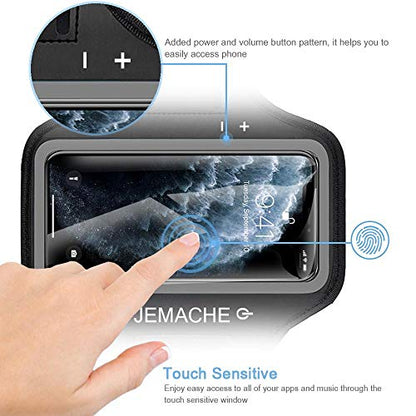 Running Armband for iPhone 17/16/15/14/13 Pro Max, Plus, Air‌ (Black) - color: Black