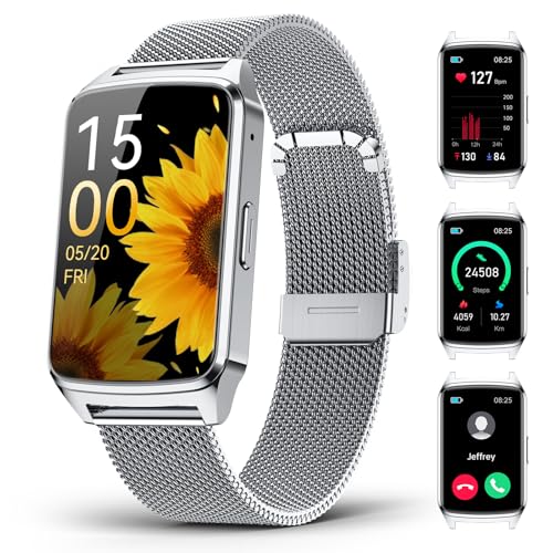 Fitness Tracker Watch for Women Men, Step Counter Compatible with iPhone Android, IP68 Waterproof Activity Tracker with Sleep Monitor, 110+ Sports Pedometer (Cold Steel Silver, 1.57) - color: Cold Steel Silver