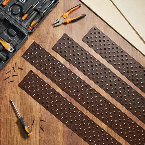 Gisafai 4 Pcs Aluminum Non Slip Stair Tread 30 x 3.75 Inch Metal Nosing - size: 30 x 3.75 Inch