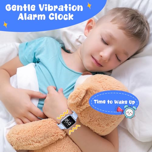 Kids Digital Watches for Boys Girls, Sports Watch with Fitness Tracker, Pedometer, Alarm Clocks, Stopwatch, No App Needed Waterproof Kids Watch, Gift for Teens Student Girls Boys Ages 5-14 - color: L6615E-LightBlue