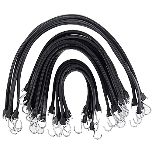 XSTRAP STANDARD Multiple Size Natural Rubber Bungee Cords 20PK Tarp Straps - size: 15''+21''+31''