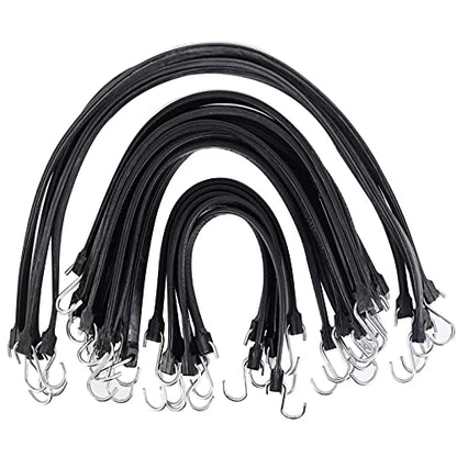 XSTRAP STANDARD Multiple Size Natural Rubber Bungee Cords 20PK Tarp Straps - size: 15''+21''+31''