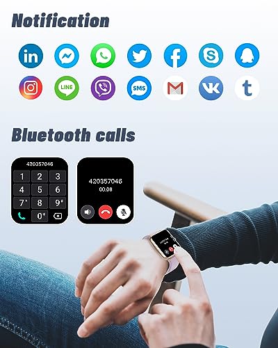 GRV Smart Watch for Women, Bluetooth Call, for iPhone Android Violet - color: Violet Purple