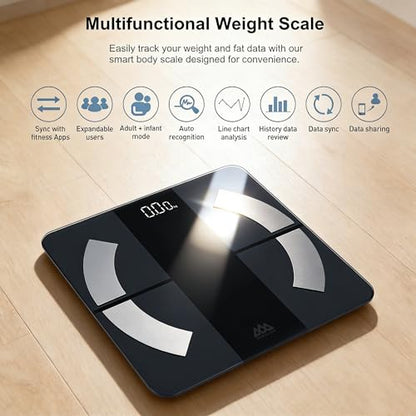 Digital Smart Scale for Body Weight & Fat High Accuracy with App