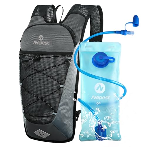 Nepest Hydration Backpack with 2L Water Bladder Water Back Pack - color: Grey