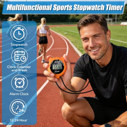 VZZNN 16 Pack Digital Stopwatche Timer Bulk for Coaches, Sports Referees