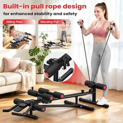 RELIFE REBUILD YOUR LIFE AB Workout Machine Adjustable Ab Trainer Machine - color: Black-1
