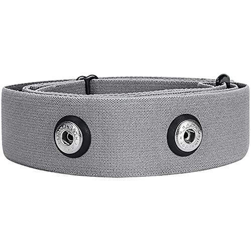Heart Rate Monitor Chest Strap Fits for Polar H7 H1 Wahoo Tickr Garmin (Black Gray) Large
