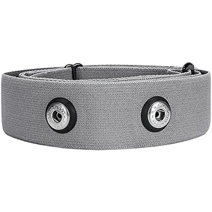 Heart Rate Monitor Chest Strap Fits for Polar H7 H1 Wahoo Tickr Garmin (Black Gray) Large