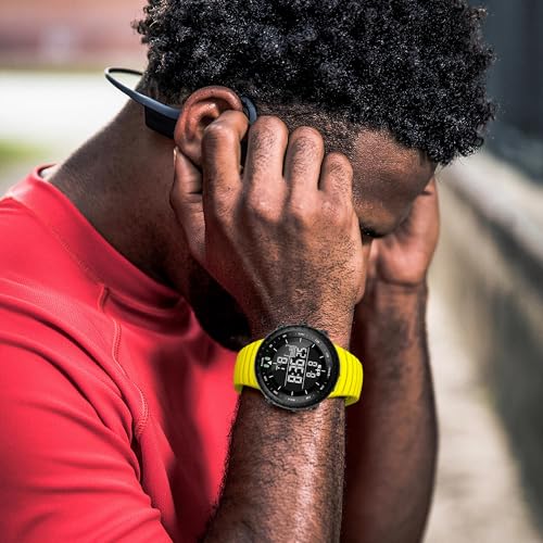 PALADA Men's Digital Sports Watch Waterproof Tactical Watch with LED Backlight Watches for Men - color: Yellow