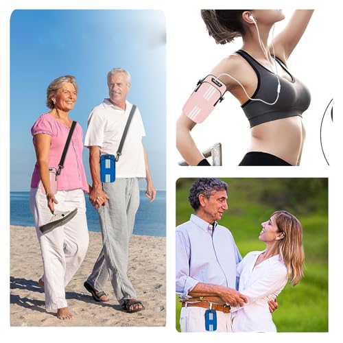 Running Armband, Cell Phone Purse Small Crossbody Bags for Women Men Kids Pouch for iPhone 15/14/13 pro/Plus/xs/xr/xs max, Galaxy S22 Ultra and More - color: Blue with Crossbody Strap&Hook