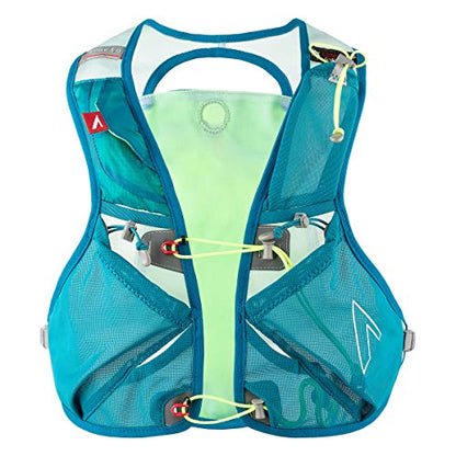 UltrAspire Spry Adult Unisex Lightweight Running Race Vest - color: 3.0 Emerald Blue/Lime, size: Universal Size without Bladder