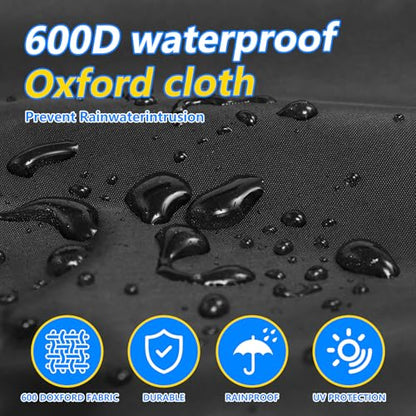 Mini Trampoline Cover, 600D Oxford Waterproof, Fits 91cm, Black