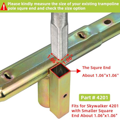 Trampoline Poles Replacement for Skywalker Or Jumpzylla Trampoline Net - style: For Skywalker 4201&4202-2xUpper+2xLower Tubes
