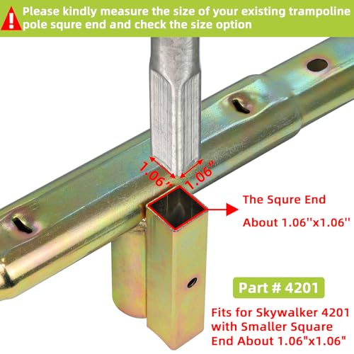 Trampoline Poles Replacement for Skywalker Or Jumpzylla Trampoline Net - style: For Skywalker 4201&4202-4xUpper+4xLower Tubes