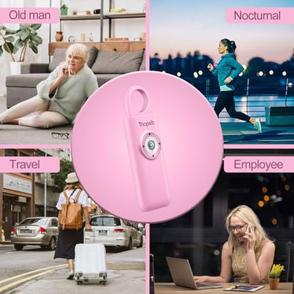 Personal Safety Alarm for Women – Superior Loud Siren & SOS Strobe - color: Pink