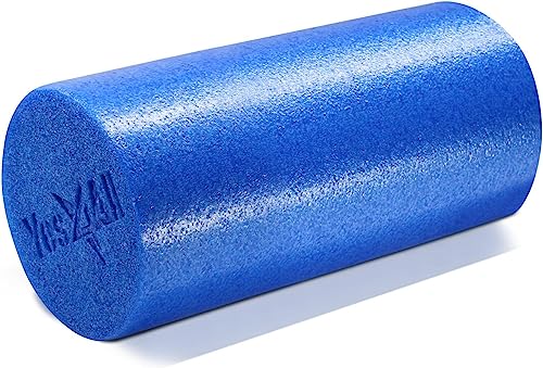 Yes4All Medium Firm Round PE Foam Roller 12, 18, 24, 36 Inches for Pilates, Yoga, Stretching, Balance & Core Exercises - color: Blue, style: 12-inch