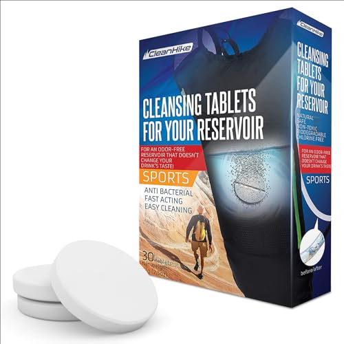 CleanHike Hydration Bladder Cleaning Tablets, Water Reservoir, 36 Ct
