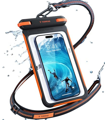 TORRAS IPX8 Waterproof Phone Pouch Floating, Underwater Touch Screen, Black - color: 1 Pack-Black