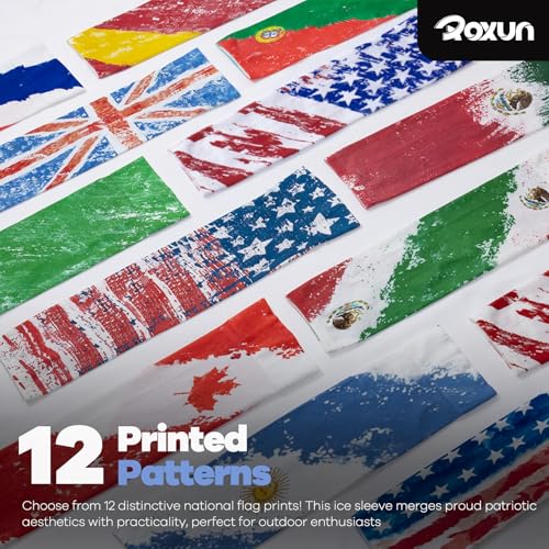 ROXUN Arm Sleeves Cooling UV Sun Protection Sport Compression for Men Women - color: 2 Pairs America Flag-1