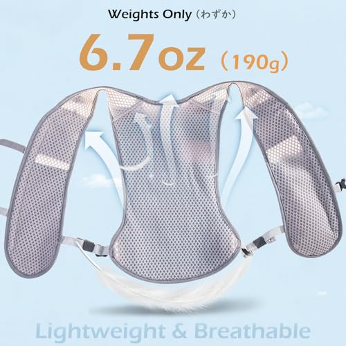 TRIWONDER Running Vest Hydration Pack Backpack for Men & Women, Lightweight Trail Marathon Run Race Vest for Cycling Jogging - color: 01 Light Blue - With a 500ml Water Bottle