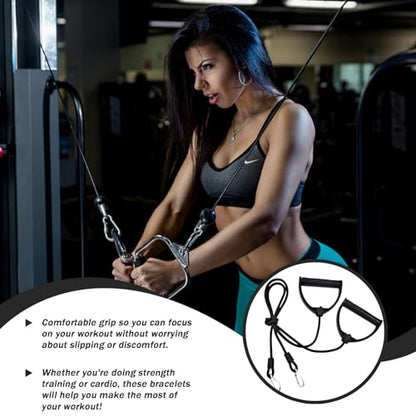 1 Pair Stepper Resistance Bands with Clips, Pedal Resistance Band with Handle, Fitness Pull Rope for Workout Strength Training at Home