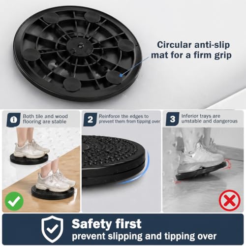 Waist Twisting Disc, Body Trimmer Core Ab Twistboard Domestic Fitness Exercise Slimming Equipment for Workout Reflexology
