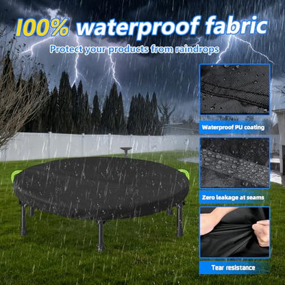 Mini Trampoline Cover, 600D Oxford Waterproof, Fits 91cm, Black