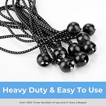 CARTMAN 30-Pack 11-Inch Ball Bungee Cords for Canopies and Tarps, Black - style: 11inch 30pk