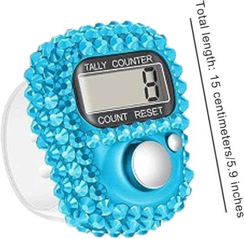 Electronic Finger Tally Counter Clicker Counter,Convenient Portable Digital Display Tally Counter,Resettable Mini Lap Counter for Golf Goods Counting Accessories,Track and Field Lap Counters - color: Red