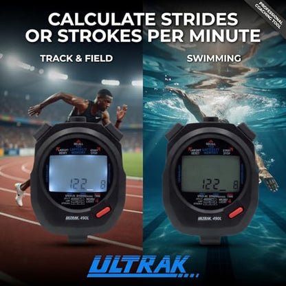 Ultrak 60 Memory 3 Line Display Stopwatch