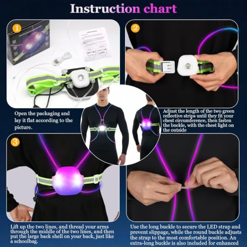 Reflective Running Vest for Men & Women, Built-in Control Panel