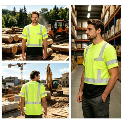 Safety Shirts Hi Vis Construction Shirts for Men and Women - color: Yellow, size: XX-Large