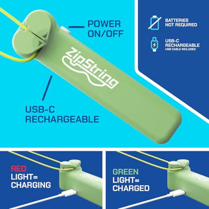 ZipString Original Rope Launcher Toy, Luscious Lime - color: Luscious Lime