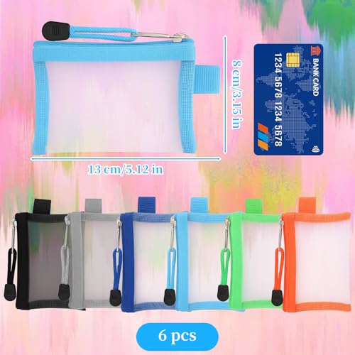 6 Pack Mini Mesh Pouch with Zipper, 3 x 4.5 Inch Small Mesh Zipper Pouch