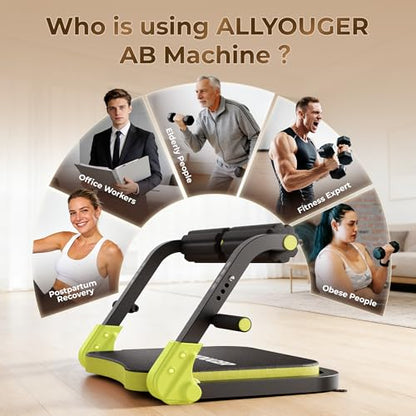 Ab Machine,with 3 Resistance Levels and Removable Auxiliary Handle - color: Green