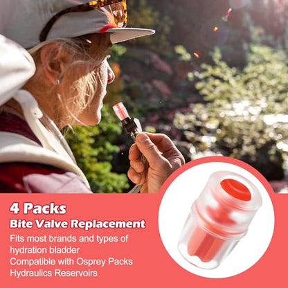 Enhon Hydration Bladder Silicone Bite Valve Replacement - color: Red