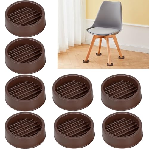 1.5"x1.5" Rubber Furniture Pads, 8 PCS Furniture Casters Cup, Round, Brown - size: 8PCS 1.5" x 1.5" Brown