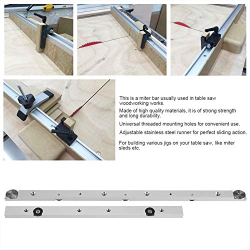 Wytino Miter Slider,Aluminium Alloy Miter Bar Slider Table Saw Rod Woodworking Tool in Use (300mm) - color: 300mm