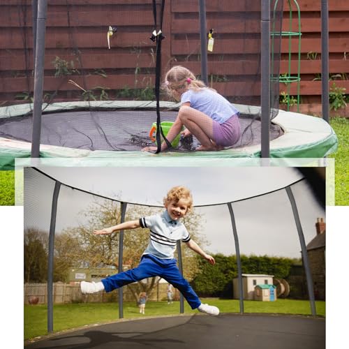 Blulu 1 Sets Trampoline Enclosure Pole Replacement Upper Lower Foam, Black