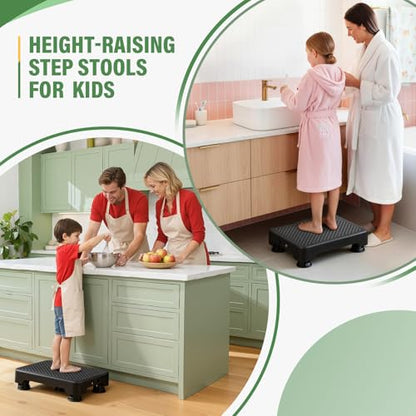 SOYO Mobility One Step Stool Platform for Adults & Elderly, Black-Black - color: Black-black