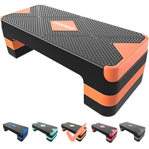 Aerobic Exercise Step, Adjustable Workout Step Platform - color: Orange
