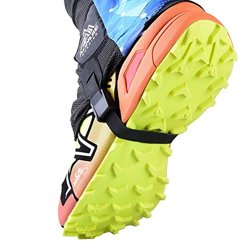 AONIJIE Low Trail Running Gaiters Reflective Ankle Guards for Hiking Marathon Triathlon Breathable Sand Prevention - color: Blue
