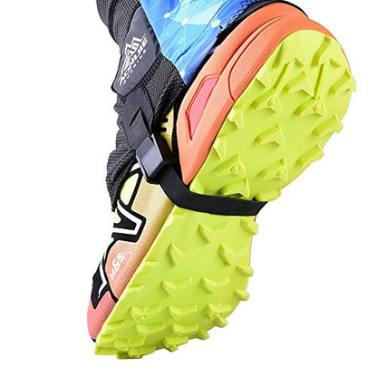 AONIJIE Low Trail Running Gaiters Reflective Ankle Guards for Hiking Marathon Triathlon Breathable Sand Prevention - color: Blue