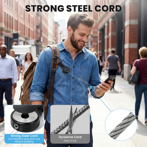 CALULA Phone Tether Anti Theft, 25.5’’ Retractable Cell Phone Lanyard