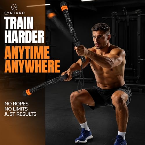 Ropeless Fitness Ropes for Home Gym, Cordless Training Ropes with Weighted Rings, Adjustable Strength Workout Equipment for Cardio Exercise