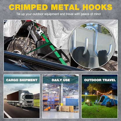 Bungee Cords with Hooks 21" 50 Pack, Heavy Duty Rubber Tarp Straps S Hooks - size: New Model 21 INCH 50PACK