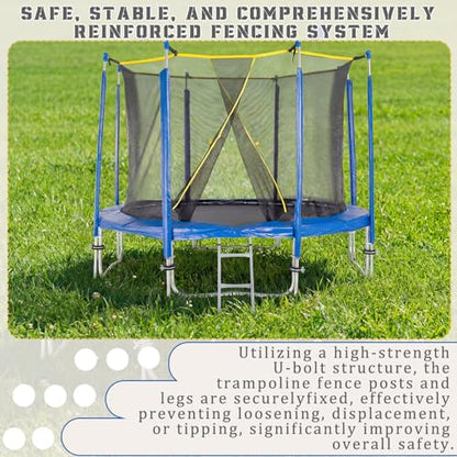 Frienda 12-Pack Trampoline Enclosure Pole Connector U-Shaped Clamp Bracket