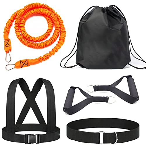 Resistance Explosive Training Set, Adjustable Shoulder Waist Belt - color: OR-6.6ft